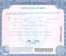 Certified US Birth Certificate